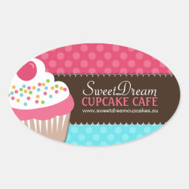 Decoratieve Schattige Cupcake Jar Stickers