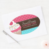 Decoratieve Schattige Cupcake Jar Stickers (Envelop)