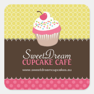 Decoratieve Schattige Cupcake Jar Stickers