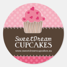 Decoratieve Schattige Cupcake Jar Stickers
