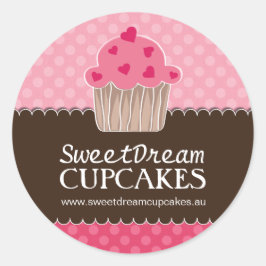 Decoratieve Schattige Cupcake Jar Stickers