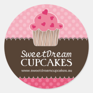 Decoratieve Schattige Cupcake Jar Stickers