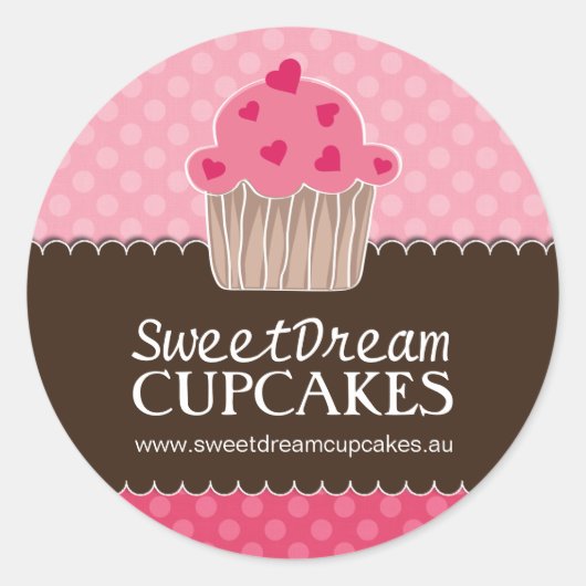 Decoratieve Schattige Cupcake Jar Stickers (Voorkant)