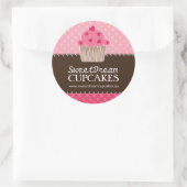 Decoratieve Schattige Cupcake Jar Stickers (Tas)
