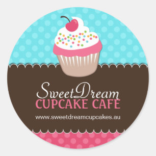 Decoratieve Schattige Cupcake Jar Stickers