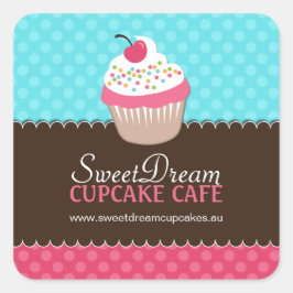 Decoratieve Schattige Cupcake Jar Stickers