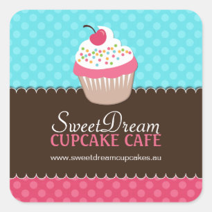 Decoratieve Schattige Cupcake Jar Stickers