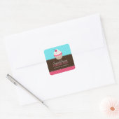 Decoratieve Schattige Cupcake Jar Stickers (Envelop)