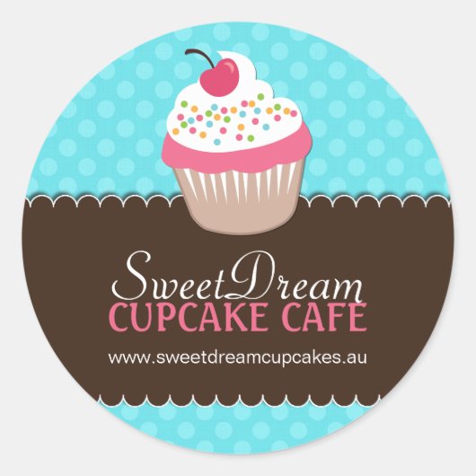 Decoratieve Schattige Cupcake Jar Stickers (Voorkant)