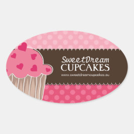 Decoratieve Schattige Cupcake Jar Stickers
