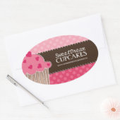 Decoratieve Schattige Cupcake Jar Stickers (Envelop)