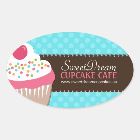 Decoratieve Schattige Cupcake Jar Stickers (Voorkant)