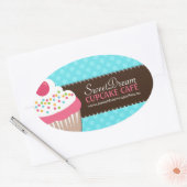 Decoratieve Schattige Cupcake Jar Stickers (Envelop)