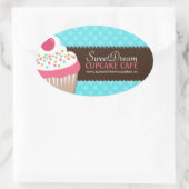 Decoratieve Schattige Cupcake Jar Stickers (Tas)