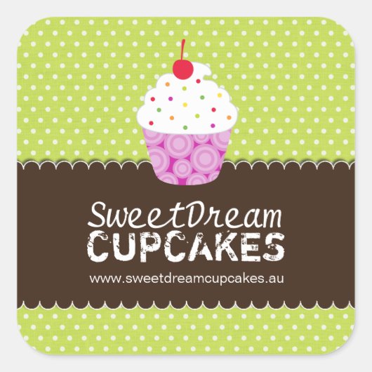 Decoratieve Schattige Cupcake Stickers (Voorkant)