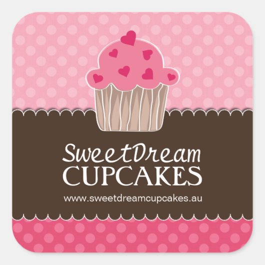 Decoratieve Schattige Cupcake Stickers (Voorkant)