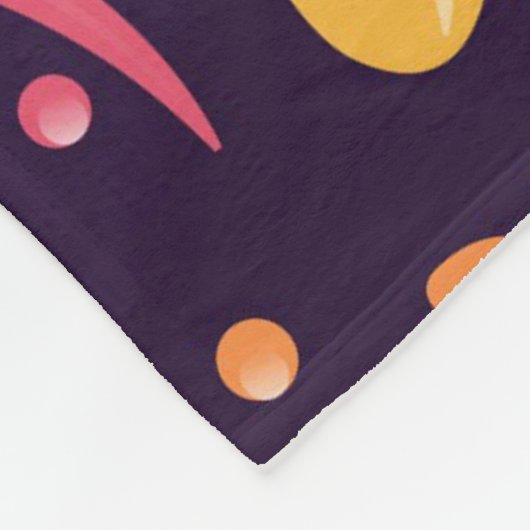 Decoratieve schedel fleece deken (Hoek)