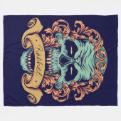 Decoratieve schedel fleece deken (Voorkant (Horizontaal))