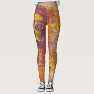 Decoratieve schedel leggings