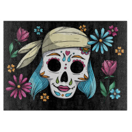 Decoratieve schedel snijplank