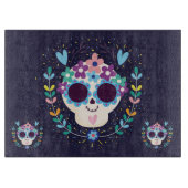 Decoratieve schedels snijplank (Voorkant)