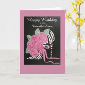 DECORATIEVE SCHOEN, VERJAARDAG KAART VOOR ZUS (Gele Bloem)