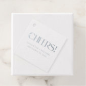 Decoratieve Serif Trouw Cheers Bedankjes Labels (Met doos)