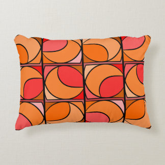 Decoratieve seventies oranje accent kussen