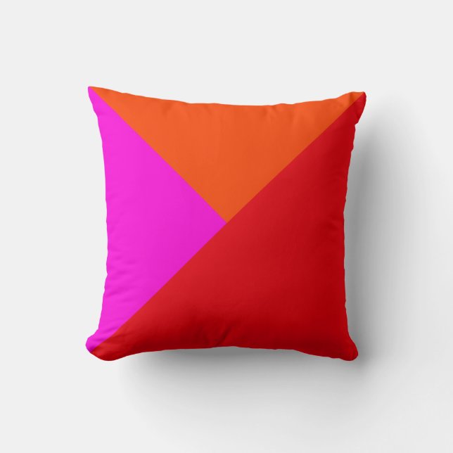Decoratieve Sierkussennen - Rood, Roze en Oranje Kussen (Voorkant)