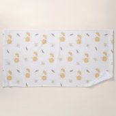 Decoratieve Sinaasappel Slice Print Strandlaken (Voorkant)