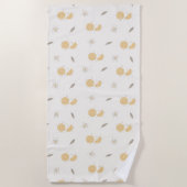 Decoratieve Sinaasappel Slice Print Strandlaken (Voorkant)