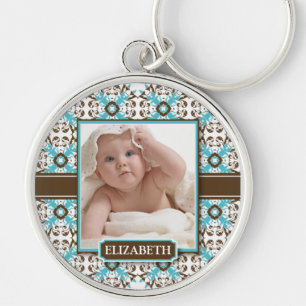 Decoratieve Sleutelhanger van mama (chocolade/aqua
