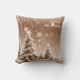 Decoratieve Sneeuw Blauwe & Witte Bal Gelukkig Ker Kussen