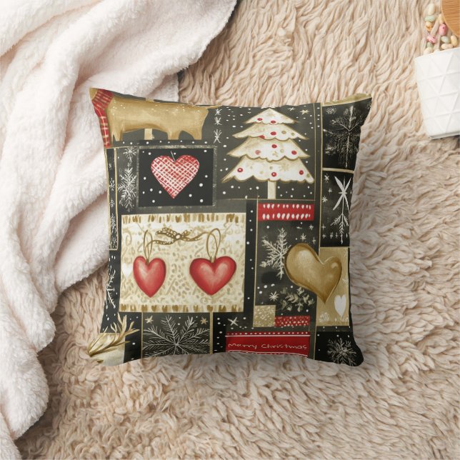 Decoratieve Sneeuw Blauwe & Witte Bal Prettig Kers Kussen (Deken)
