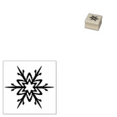 Decoratieve sneeuwvlok rubberen stempel (Gestempeld)