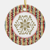 Decoratieve Snowflake-kerstversieringen Keramisch Ornament (Voorkant)