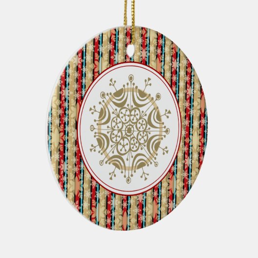 Decoratieve Snowflake-kerstversieringen Keramisch Ornament (Rechts)