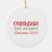 Decoratieve Snowflake-kerstversieringen Keramisch Ornament (Achterkant)