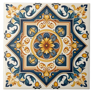 Decoratieve Spaanse Middellandse Zee Tegeltje