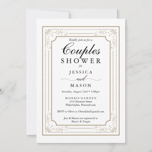 Decoratieve stellen Shower Invitation Kaart (Voorkant)