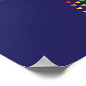 Decoratieve Ster harten poster (Hoek)