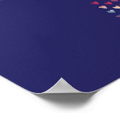 Decoratieve Ster harten poster (Hoek)