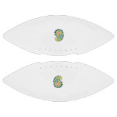 Decoratieve stijl, donkerblauw groen, wattenstel american football (Panelen)