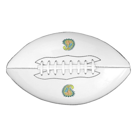 Decoratieve stijl, donkerblauw groen, wattenstel american football (Voorkant)