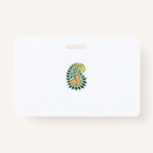 Decoratieve stijl, donkerblauw groen, wattenstel badge (Voorkant)