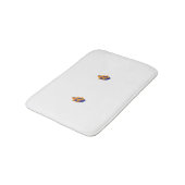 Decoratieve stijl, donkerblauw groen, wattenstel badmat (Gekanteld)