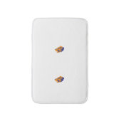 Decoratieve stijl, donkerblauw groen, wattenstel badmat (Voorkant Verticaal)