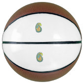 Decoratieve stijl, donkerblauw groen, wattenstel basketbal (Voorkant)