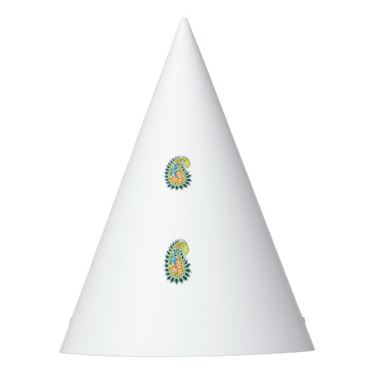 Decoratieve stijl, donkerblauw groen, wattenstel feesthoedjes (Voorkant)