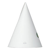 Decoratieve stijl, donkerblauw groen, wattenstel feesthoedjes (Links)